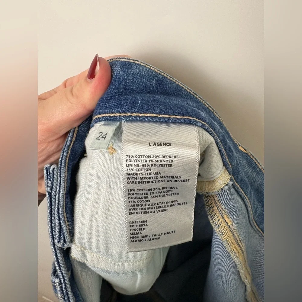 NWT L’Agence Selma High-Rise Sleek Baby Bootcut Jeans Alamo Wash - Picture 7 of 8